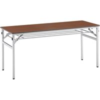 【設置込】コクヨ 会議用テーブル KT-220 折畳みテーブル 棚付 幅1500×奥行600×高さ700mm ブラウン 1台（直送品）
