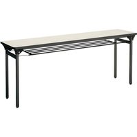 【設置込】コクヨ 会議用テーブル KT-500 折畳みテーブル 棚付 角脚塗装 ナチュラルグレー