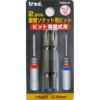 三共コーポレーション TRAD 差替ソケット用ビット2P TDCB-55#820126　1セット（直送品）
