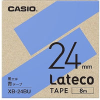 カシオ CASIO ラテコ 詰替え用テープ 幅24mm 青ラベル 黒文字 8m巻 XB-24BU（取寄品）