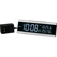 セイコータイムクリエーション SEIKO シリーズ C3 デジタル時計 電波時計 置時計 銀色ヘアライン模様 DL306S 1個（直送品）