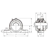 旭精工 ピロー形ユニット UCP形 止めねじ付き、円筒穴形 CUCP214CN 1個（直送品）