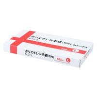 伊藤忠リーテイルリンク ポリエチレン手袋（TPE） 内エンボス L SLDT-L 1箱（100枚入）（使い捨てグローブ）