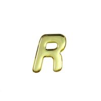 光 ゴールドメタル文字 「R」 天地35mm×1mm GM35ーR GM35-R 1個（直送品）