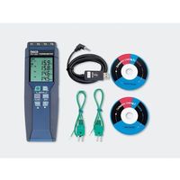 イチネンTASCO 4ch デジタル温度計Kタイプ ミニオメガプラグ式 TA410WC 1台 64-0826-19（直送品）