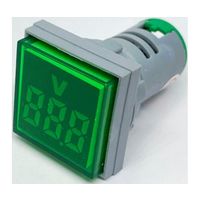 共立電子産業 DC4ー100V LEDデジタル電圧計 角型 緑 65-9620-76 1個（直送品）