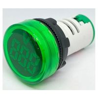 共立電子産業 DC4ー100V LEDデジタル電圧計 丸型 緑 65-9620-81 1個（直送品）
