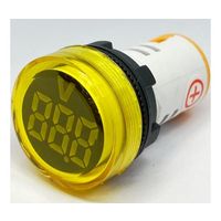 共立電子産業 DC4ー100V LEDデジタル電圧計 丸型 黄 65-9620-84 1個（直送品）