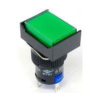 共立電子産業 照光式プッシュスイッチ 長方形 モーメンタリ 緑色 24V 65-9644-99 1個（直送品）