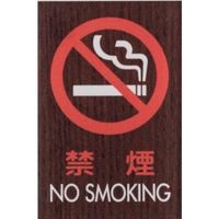 光 サインプレート 禁煙 NO SMOKING WMS68-7 1セット(5枚) 360-1258（直送品）