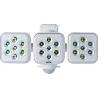 ムサシ 5W×3灯 フリーアーム式 LED乾電池センサーライト 23-8967-389 1箱（直送品）