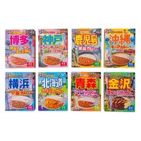 【アソート品】るるぶ×ハチ食品 カレー食べ比べ8種セット＜博多・神戸・鹿児島・沖縄・横浜・北海道・青森・金沢＞ 1箱（8個入）