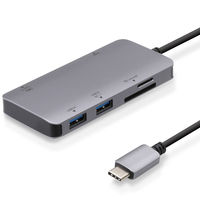 USB Type-C ハブ ドッキングステーション 6-in-1 100W PD対応 DST-C12SV/EC エレコム 1個（直送品）