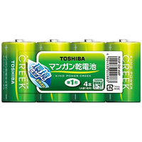 東芝 単1形マンガン電池 4本入 17-2025 1セット(20本)（直送品）