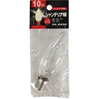 オーム電機 シャンデリア球 C32 E17 10WC LB-C2710-C 1セット(10個)（直送品）