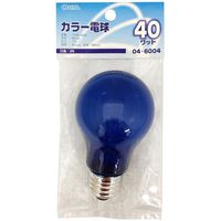 オーム電機 白熱電球 カラー E26 40W ブルー OHM LB-PS5640-CA 1セット(5個)（直送品）