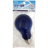 オーム電機 白熱電球 カラー E26 60W ブルー OHM LB-PS6660-CA 1セット(5個)（直送品）