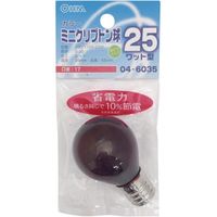 オーム電機 ミニクリプトン球 カラー E17 25W レッド OHM LB-S3725K-CR 1セット(3個)（直送品）