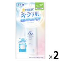 スキンアクア スーパーモイスチャーUVライトアップスティック 19g 2個　ロート製薬 日焼け止め