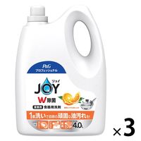 ジョイ JOY W除菌 食器用洗剤 贅沢シトラスオレンジ 業務用 詰め替え4L 1箱（3個入） P&G