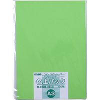 muse(ミューズ) 色上パック 色上質紙 厚口 A3 50枚入 緑 301242 1セット(1パック×2)（直送品）