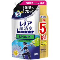 【旧品】レノア 超消臭1WEEK スポーツデオXフレッシュシトラス 詰め替え 超ウルトラジャンボ 1900mL 1個 柔軟剤 P&G