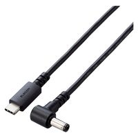 充電ケーブル 2m PD 充電 60W USB Type-C to DC丸型プラグ 黒 DC-PDF20BK エレコム 1個（直送品）