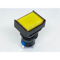 共立電子産業 照光式プッシュスイッチ 長方形 モーメンタリ 黄色 12V 65-9235-05 1個（直送品）