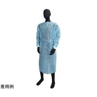 川西工業 ガードファインガウン PP 10枚入×10袋 ブルー 7227 1パック(100枚) 65-8894-74（直送品）
