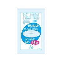 オルディ ポリバック規格袋0.025 #9 透明 1ケース(100枚/冊×10冊×6パック) L025-9 1箱(6000枚) 61-6426-26（直送品）