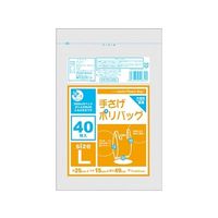 オルディ プラスプラス 手さげポリバッグL 半透明 1ケース(40枚×60パック) PP-TPL-40N 1箱(2400枚) 61-6425-68（直送品）