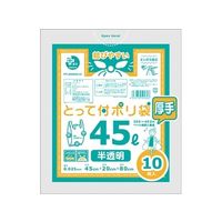 オルディ プラスプラスHD厚手とって付ポリ袋45L半透明 1ケース(10枚×60パック) PT-AHD45-10 1箱(600枚)（直送品）