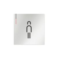 フジタ 室名札 アルミ板150角 会社向け グレーピンク 男子トイレ AL-1515 OB-NT1-0104 1枚 64-7729-55（直送品）