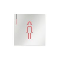 フジタ 室名札 アルミ板150角 会社向け グレーピンク 女子トイレ AL-1515 OB-NT1-0106 1枚 64-7729-57（直送品）