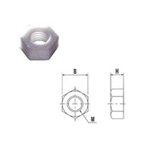フロン工業 PTFE六角ナット M8 ピッチ1.25 10入 F-7130-045 1パック(10本) 61-4396-18（直送品）