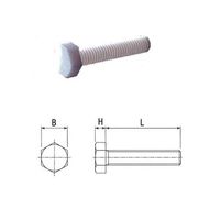 フロン工業 PTFE六角ボルト M8×30mm 10個入 F-7130-022 1パック(10本) 61-4395-98（直送品）