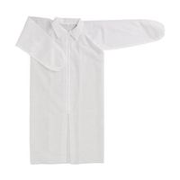 川西工業 不織布使いきり白衣 ホワイト L 7028 1パック 65-8895-44（直送品）