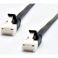 ハート電機サービス LANケーブル CAT6 フラット3m EAT6F-3BK 1本（直送品）