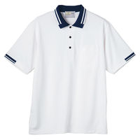トンボ キラク ポロシャツ ホワイト L CR217-01-L 1枚（取寄品）
