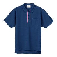 トンボ キラク ニットシャツ ネイビーモク×ピンク L CR218-78-L 1枚（取寄品）
