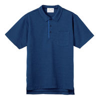 トンボ キラク ニットシャツ ネイビーモク×ブルー L CR218-79-L 1枚（取寄品）