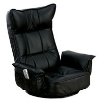 武田コーポレーション 楽々リクライニング 肘付回転座椅子 A6-RHK68BK 1箱(2個入)（直送品）