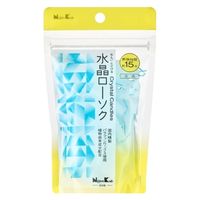 日本香堂 水晶ローソク 水色 パウチ型