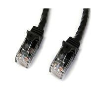 カテゴリ6 LANケーブル(Cat6)RJ45モールドコネクタ(ツメ折れ防止カバー付き)5m ブラック N6PATC5MBK 1個（直送品）