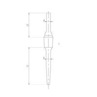 旭製作所 キャピラリー管 梨フラスコ用 適応容量100mL 3386-1M-85 1個 65-1837-91（直送品）