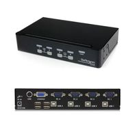 StarTech.com 4ポートVGA対応USB接続KVMスイッチ 4ポートUSBハブ SV431USB 1個 65-1894-99（直送品）