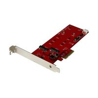 StarTech.com 2x M.2 SATA SSD コントローラカード PCI Expressインターフェース接続 PEX2M2 1個（直送品）