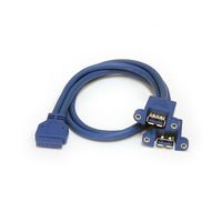 2ポートUSB 3.0増設パネルマウント型ケーブル マザーボードピンヘッダー接続 メス/メス USB3SPNLAFHD 1個（直送品）