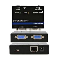 VGAディスプレイエクステンダー用受信機 Cat5ケーブル以上を使用 VGAビデオ延長器用リモートレシーバ ST121R 1個（直送品）