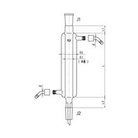 旭製作所 ジョイント付二重管式クロマトカラム ウォーターコネクター仕様 Φ10L:300 3828-10/300-3L-W 1個 65-2346-26（直送品）